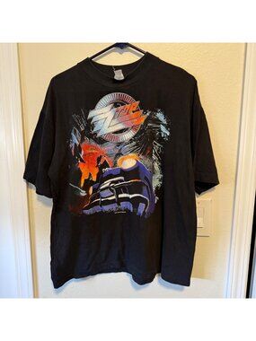 Vintage ZZ Top Recycler World Tour 1990-91 Black T-Shirt With Graphic Print L